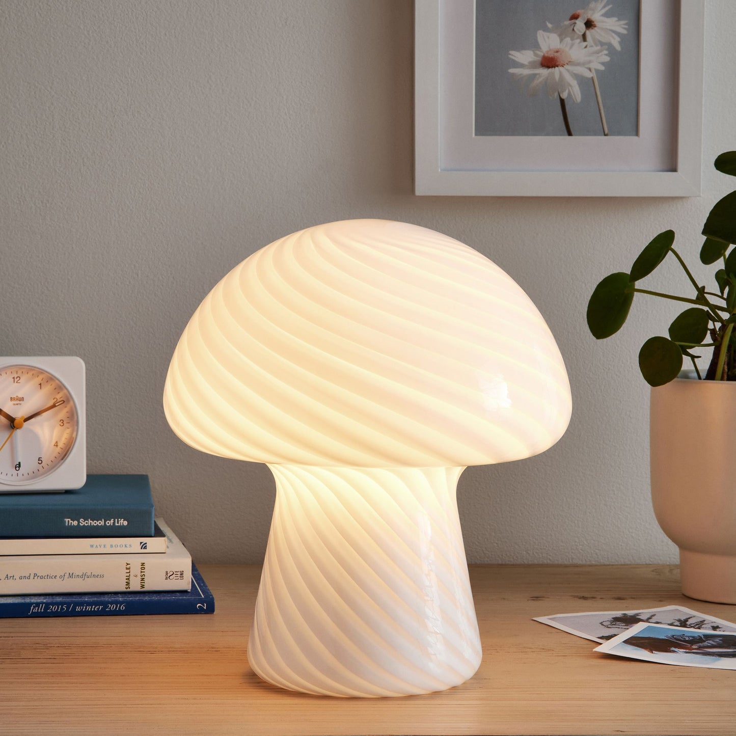 Pottery Barn Glass Mushroom Table Lamp