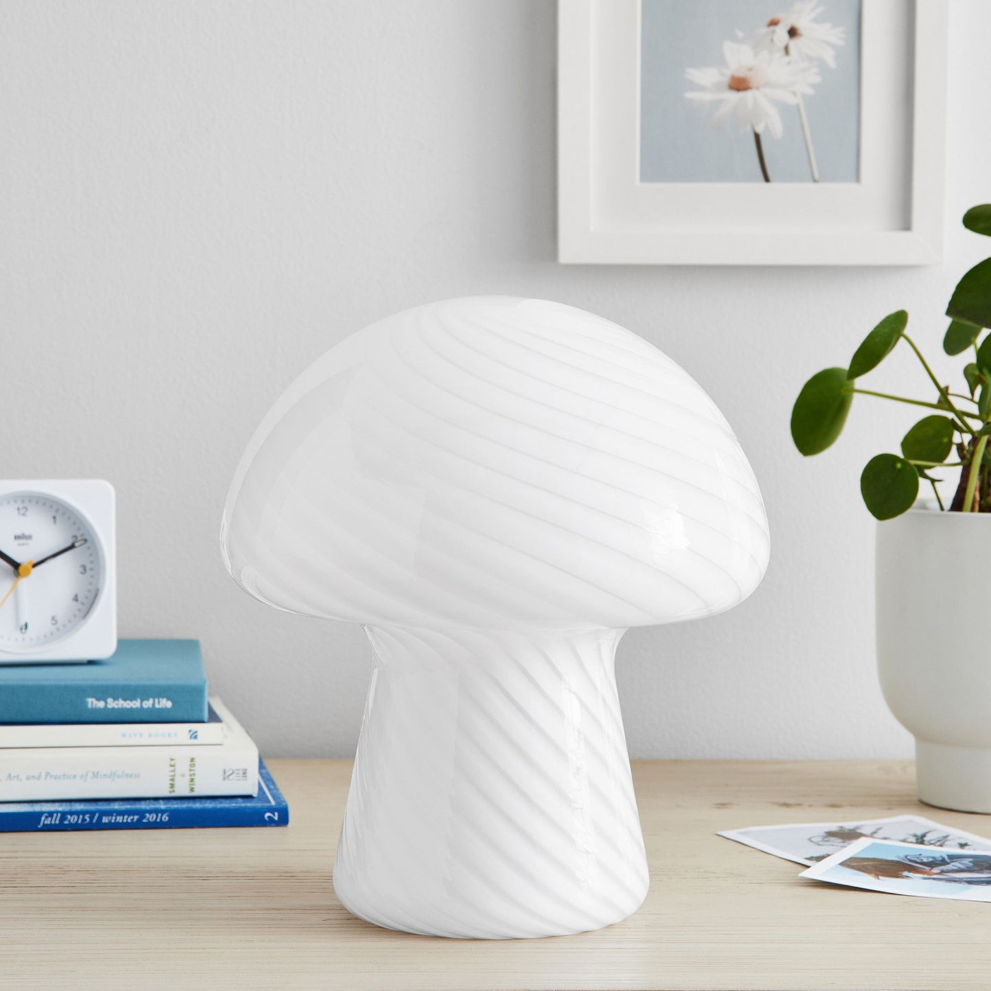 Pottery Barn Glass Mushroom Table Lamp