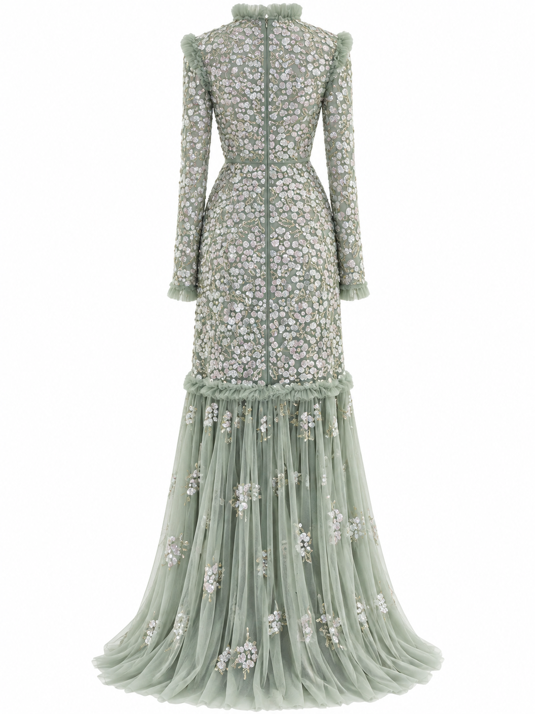 Couture Valentina Modest Evening Dress - Khaki