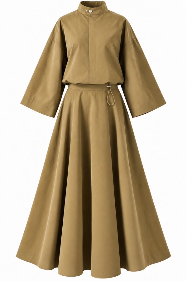 Luna Trench Skirt Set - Khaki