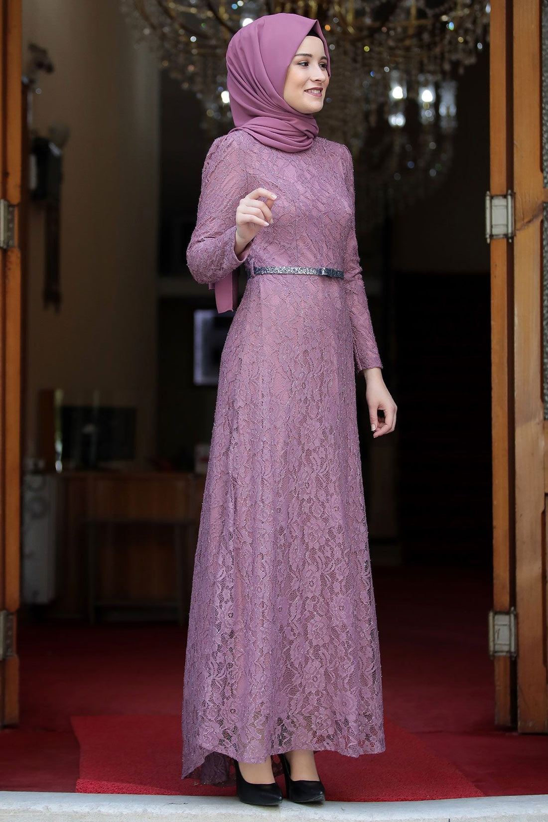 Hayal Modest Evening Dress - Lilac