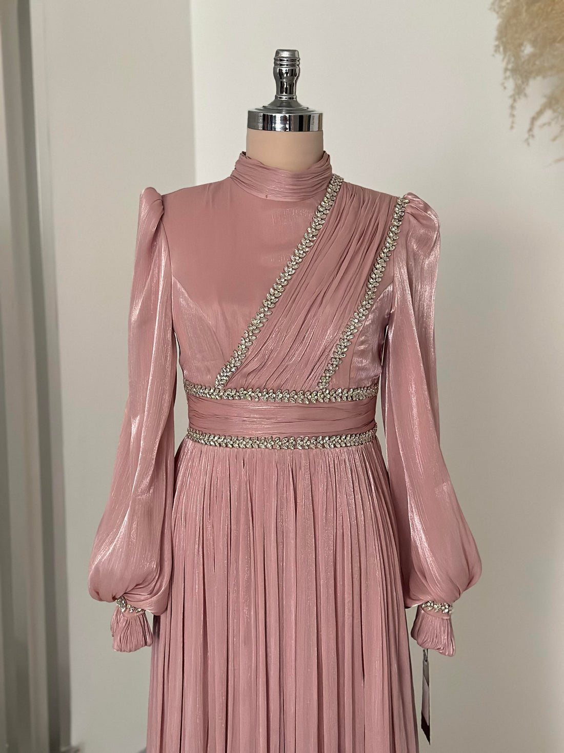 Hermonie Evening Dress - Powder Pink