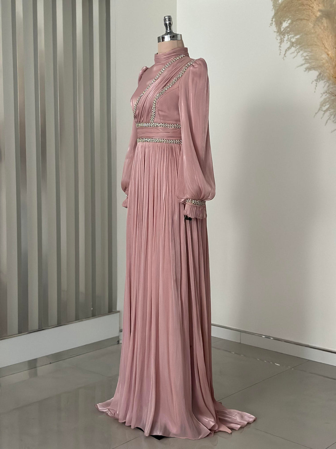 Hermonie Evening Dress - Powder Pink - view 2
