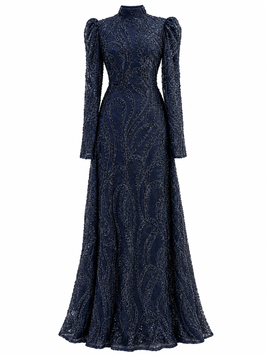 Elysia Modest Evening Dress - Navy