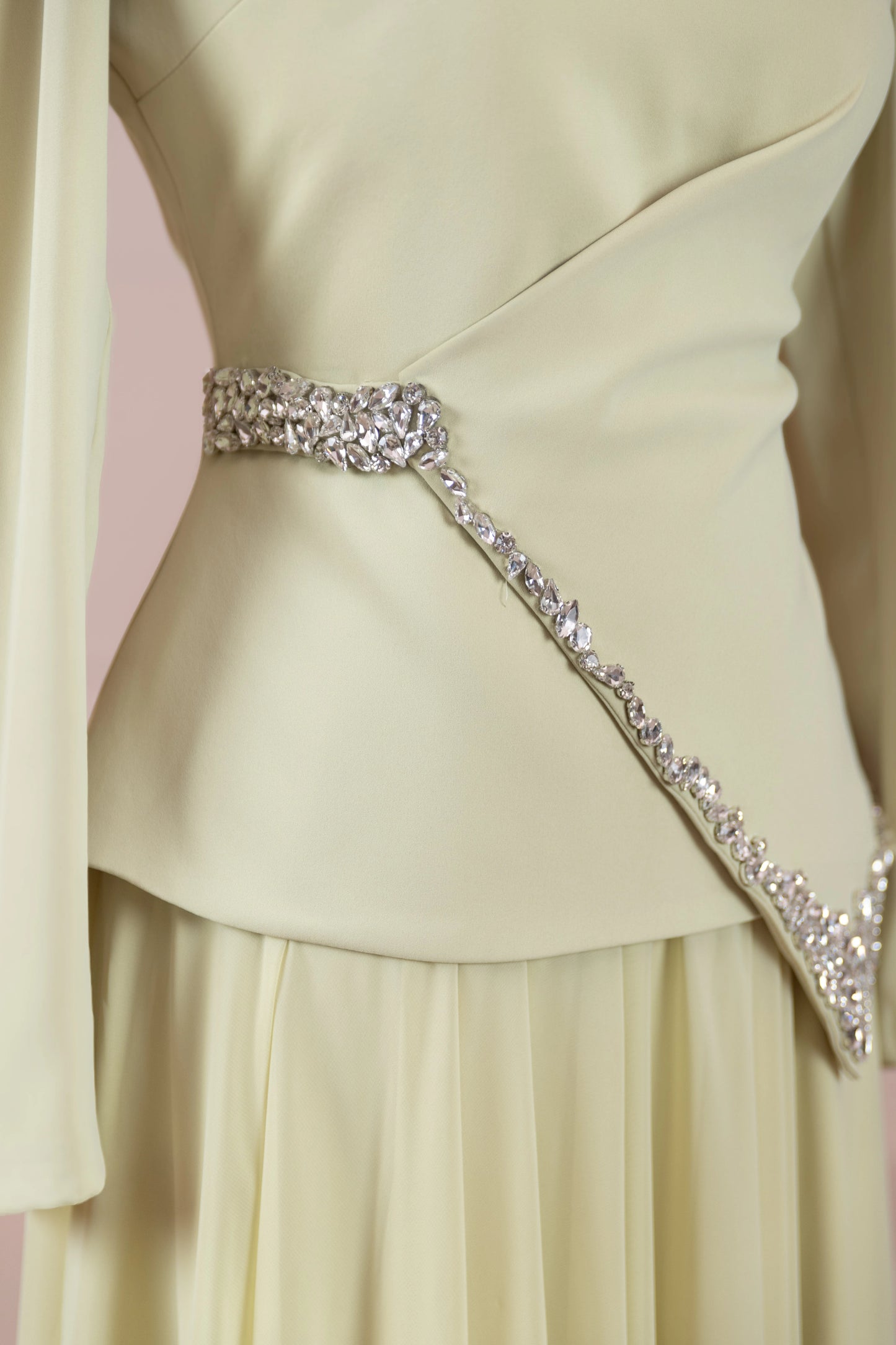 Regina Modest Evening Gown - Lime