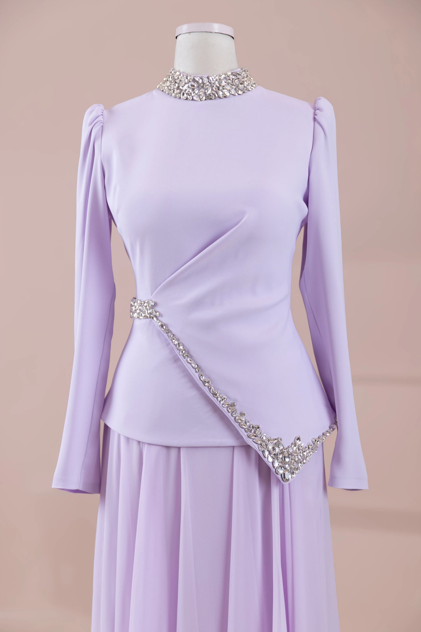 Regina Modest Evening Gown - Lilac