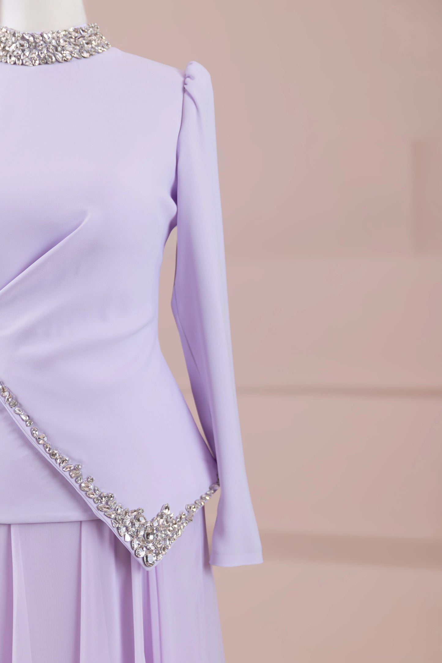 Regina Modest Evening Gown - Lilac