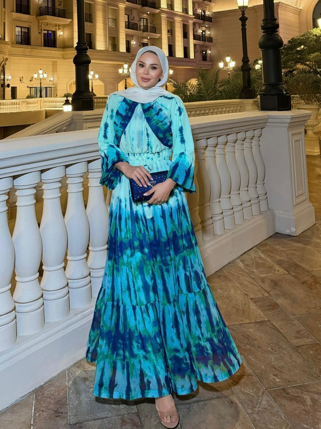 Lilas Flowy Dress – Turquoise