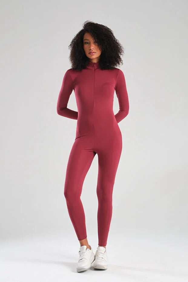 Full Coverage Swim Jumpsuit - Pink