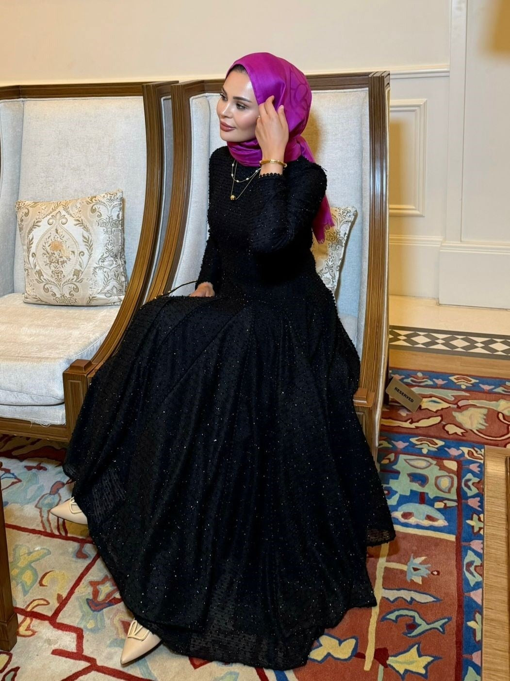 Asos Black Shimmer Textured Tiered Maxi Dress with Smocked Bodice