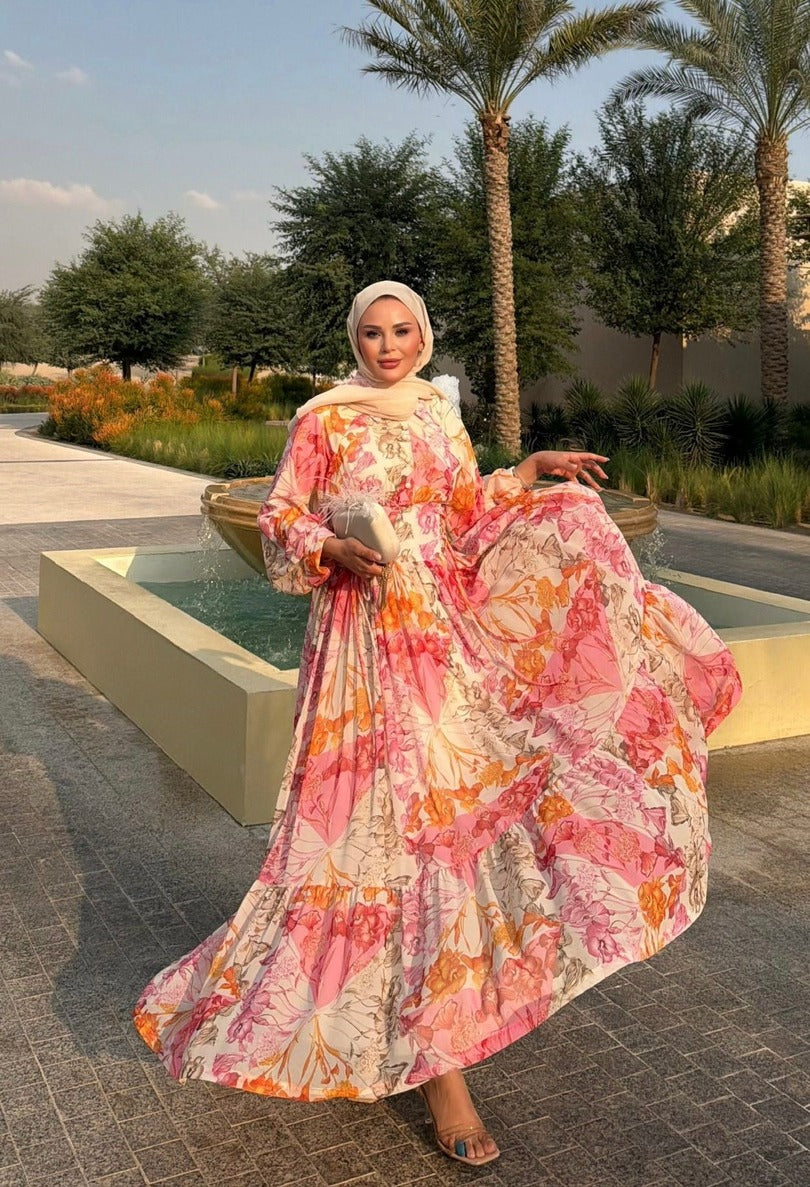 Jeremy Pink Modest Maxi Dress