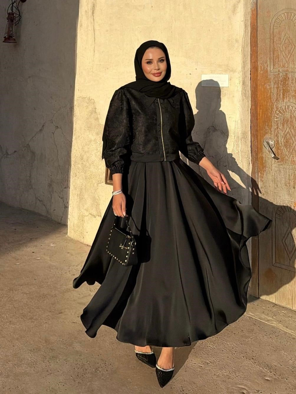 Rosie Skirt Set- Black