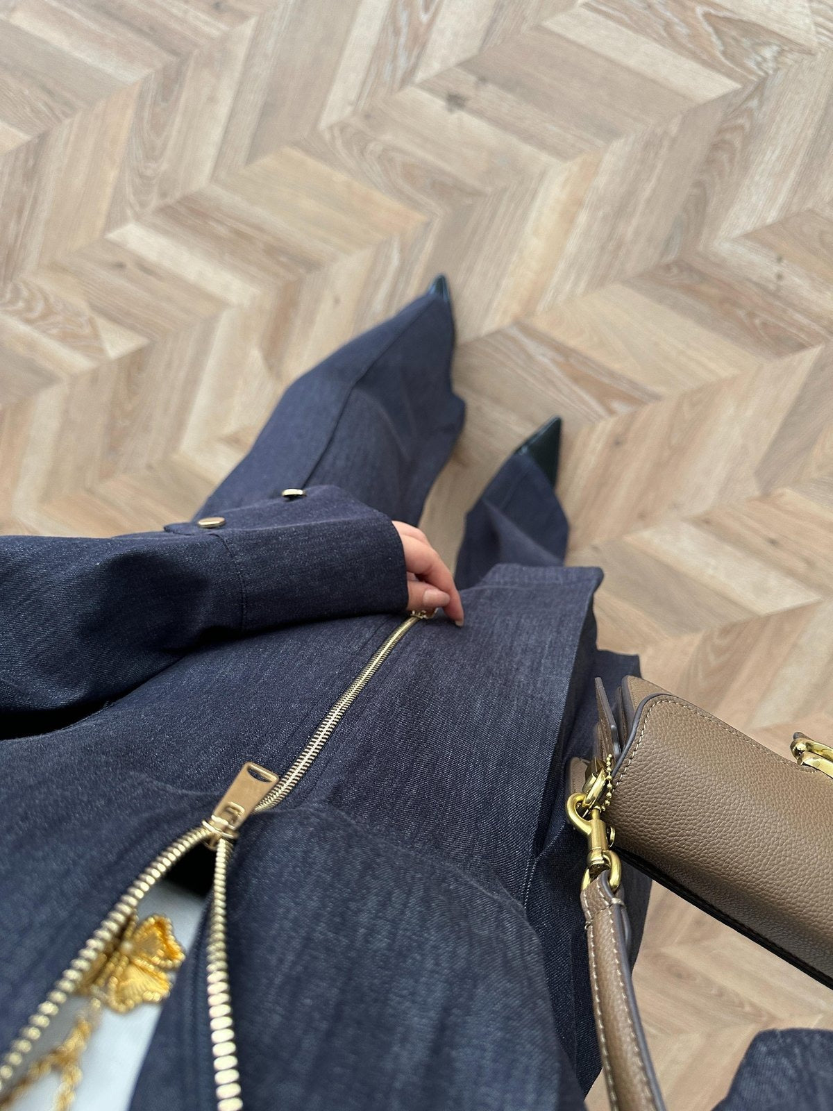 Stylish Denim Two-Piece Coordinated Set