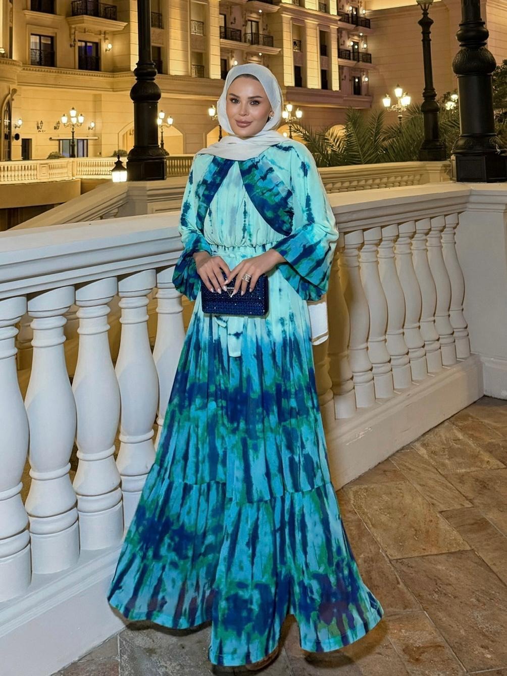 Lilas Flowy Dress – Turquoise