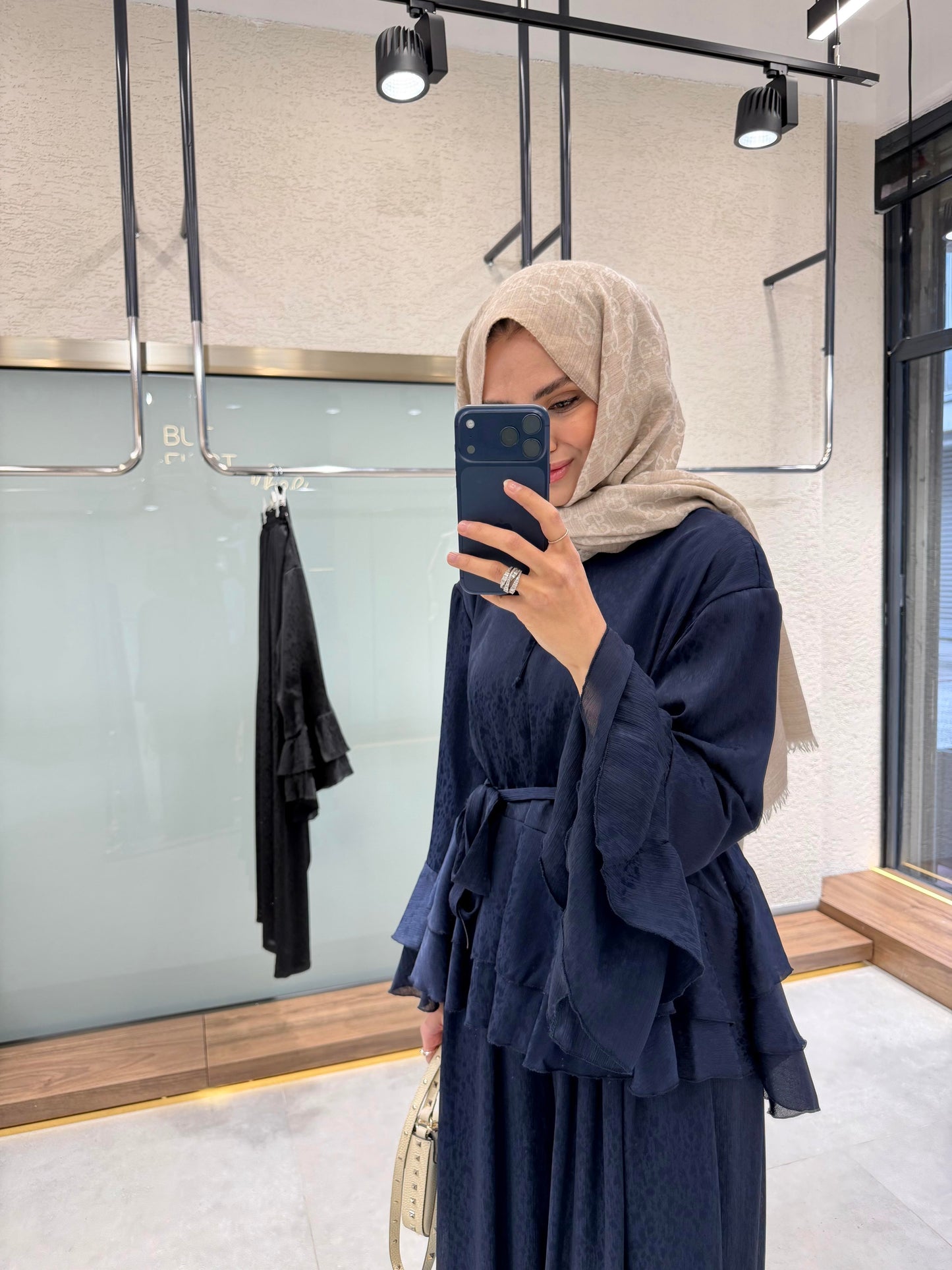 Chiffon Pants Set – Navy