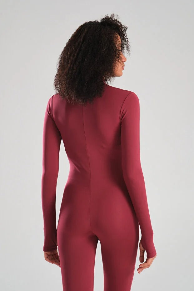 Full Coverage Swim Jumpsuit - Pink