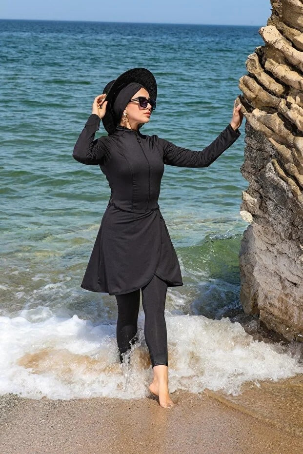 Pareo Style Full Coverage Burkini - 3 Piece Modest Swimsuit