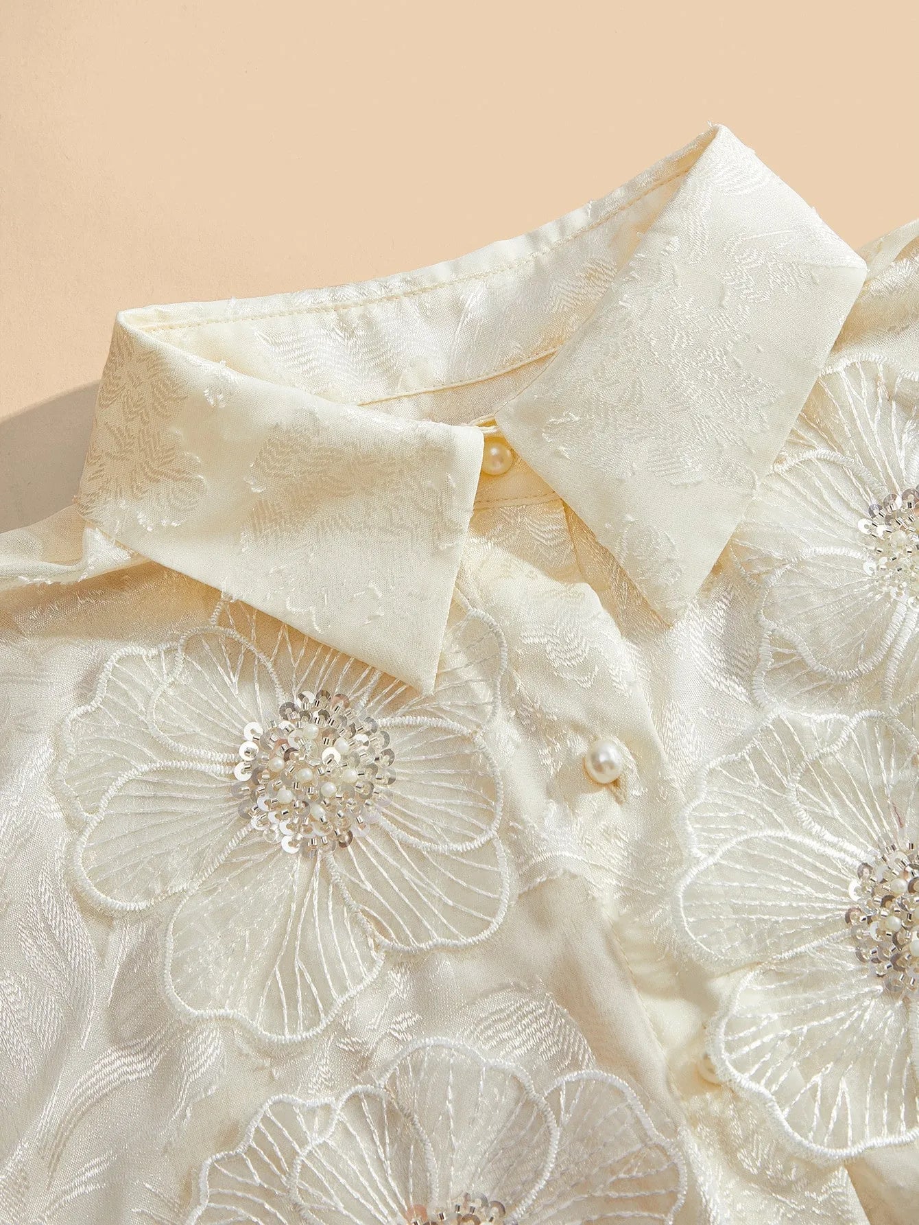 2‑Piece Elegant Blouse & 3D Flower Mini Skirt Set