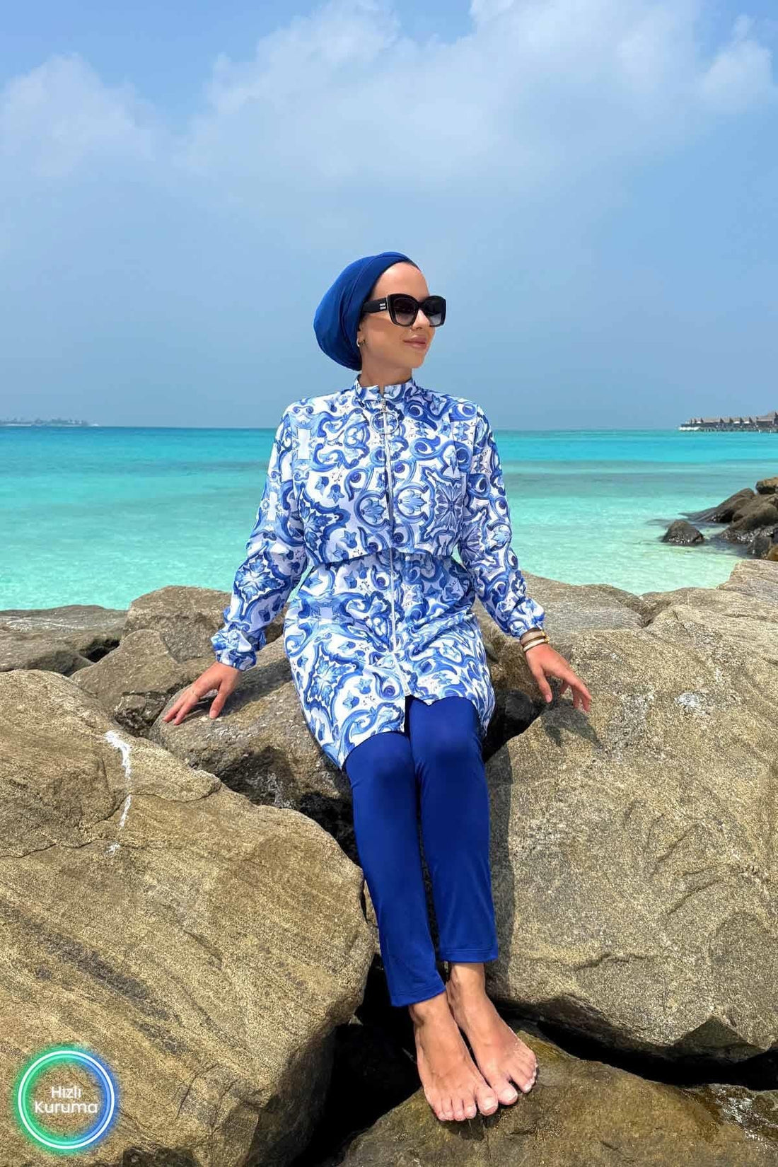 Dolce Sea Tesettür Mayo - 2 Parça Tam Kapatıcı Haşema Takımı