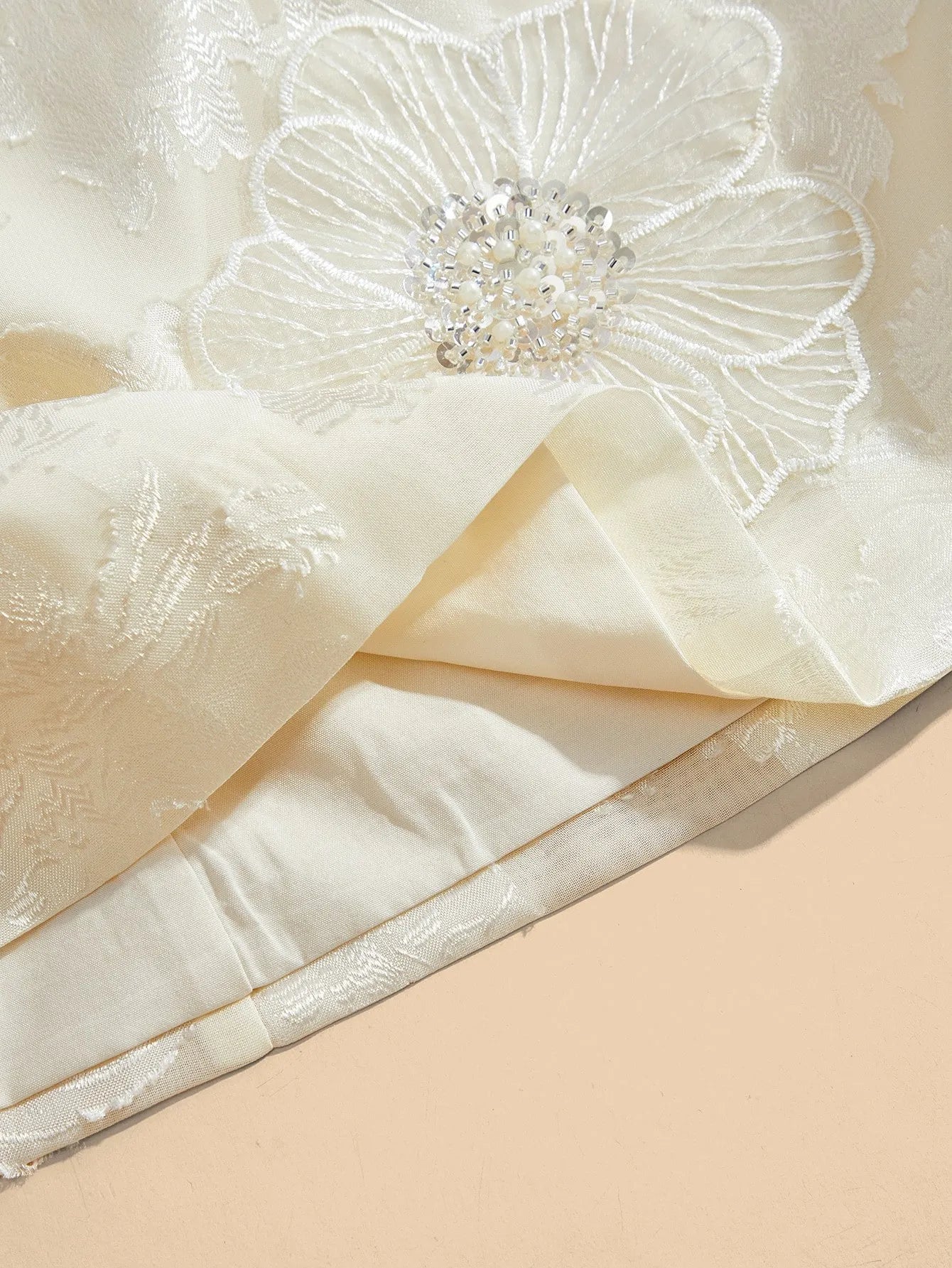 2‑Piece Elegant Blouse & 3D Flower Mini Skirt Set