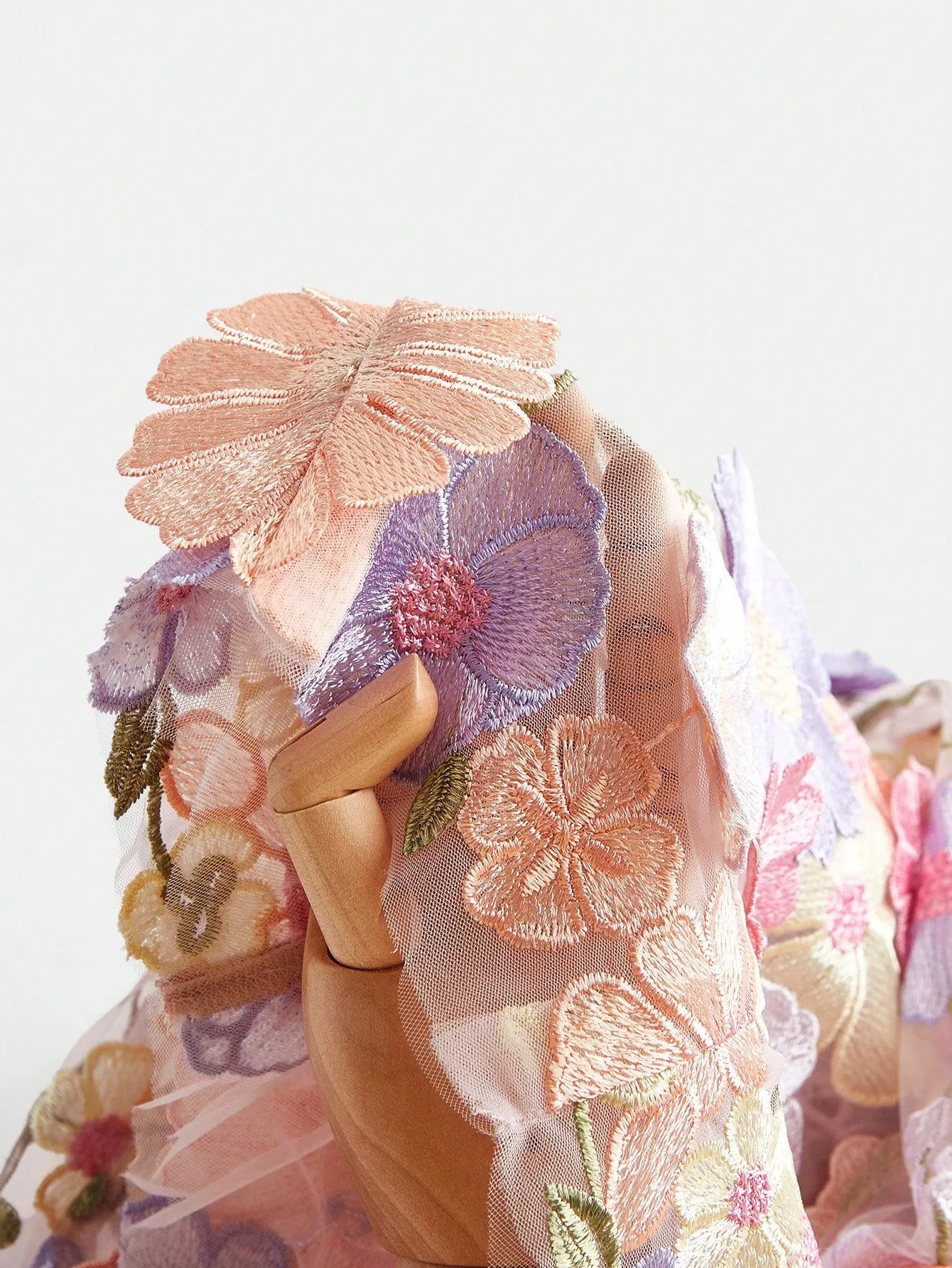 Flower Mesh Blouse – Baby Pink