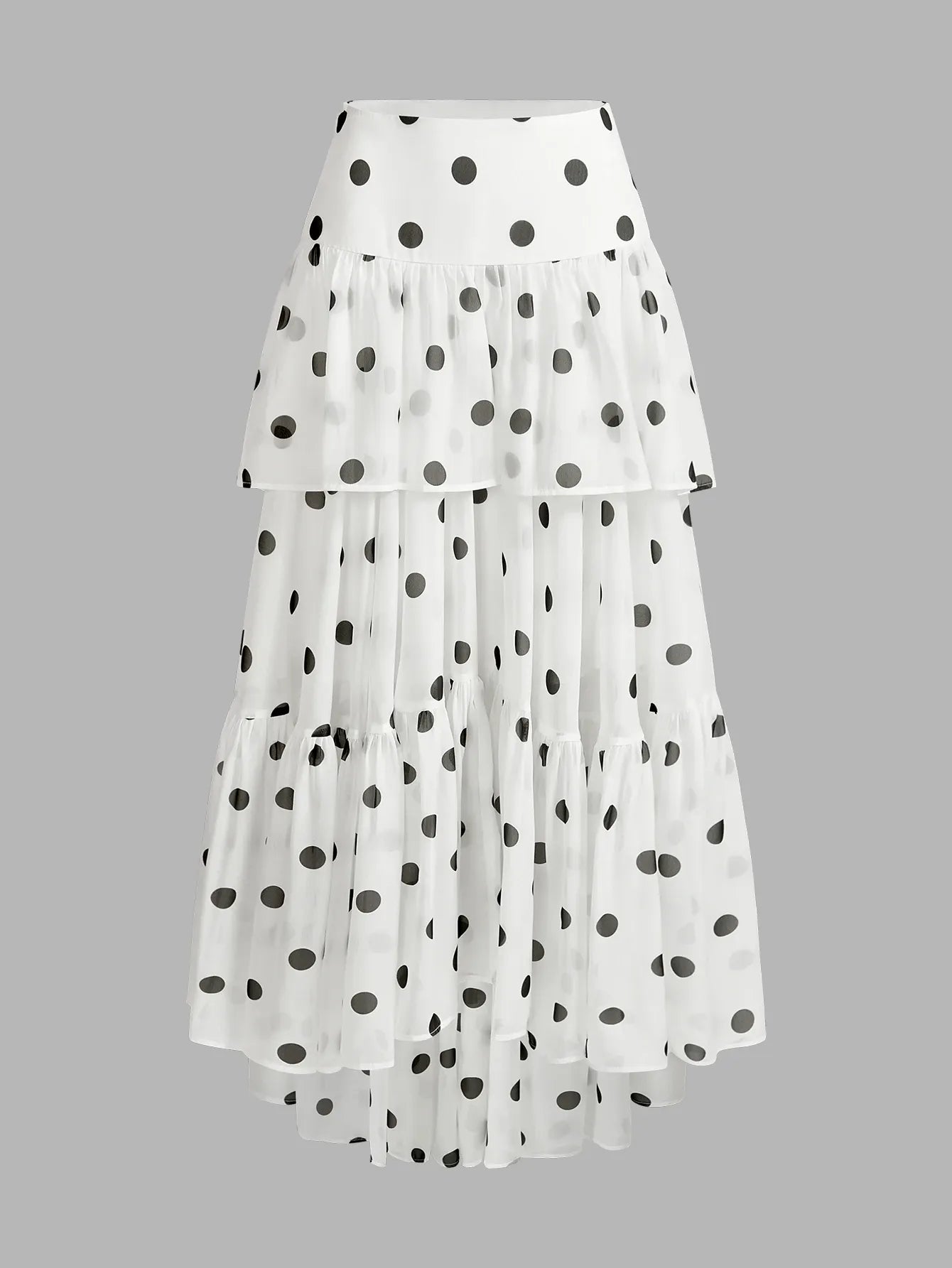 Ruffle Polka Dot Half‑Skirt