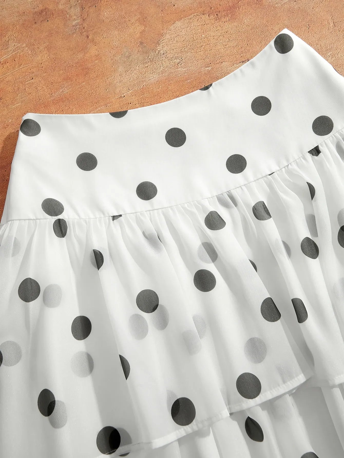 Ruffle Polka Dot Half‑Skirt