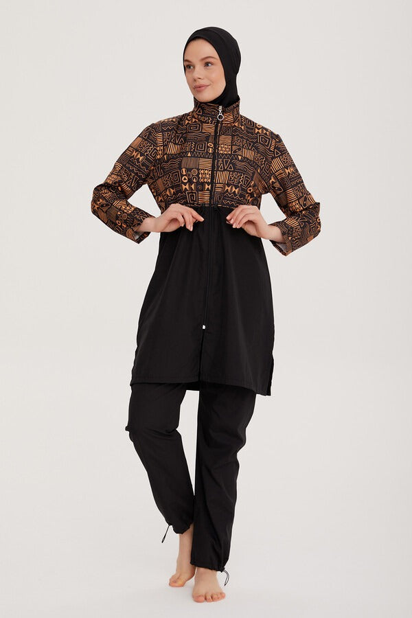 Parachute Full Coverage Burkini - 4 Piece Quick-Dry Modest Swimsuit