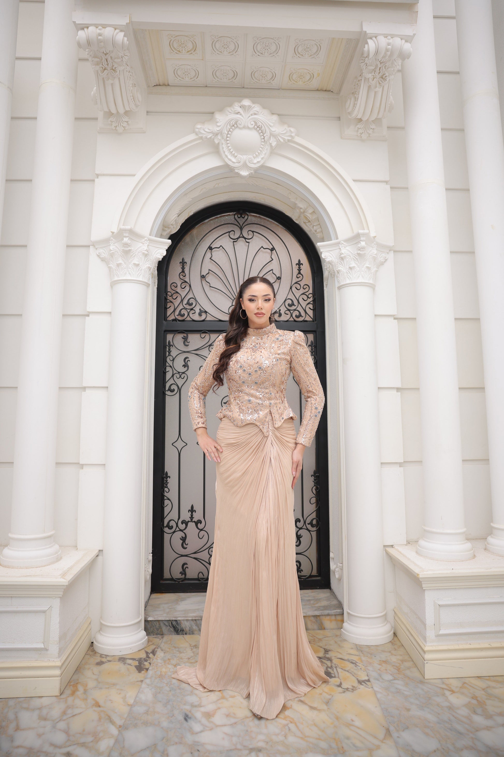formal elegant beige dress The 10 Most Charming Beige Bridesmaid Dresses for Minimalist Wedding