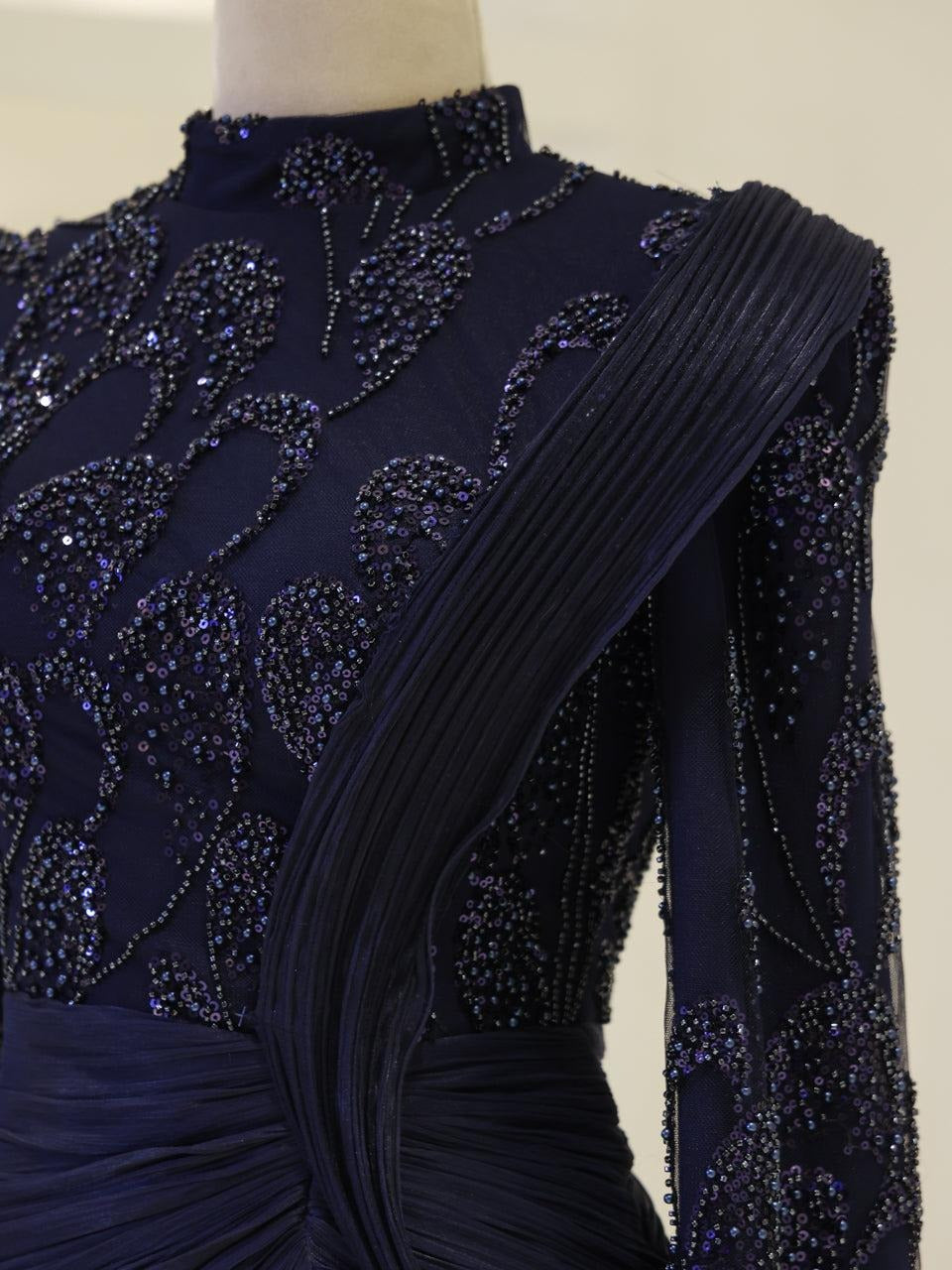 Couture Samira Evening Dress - Navy