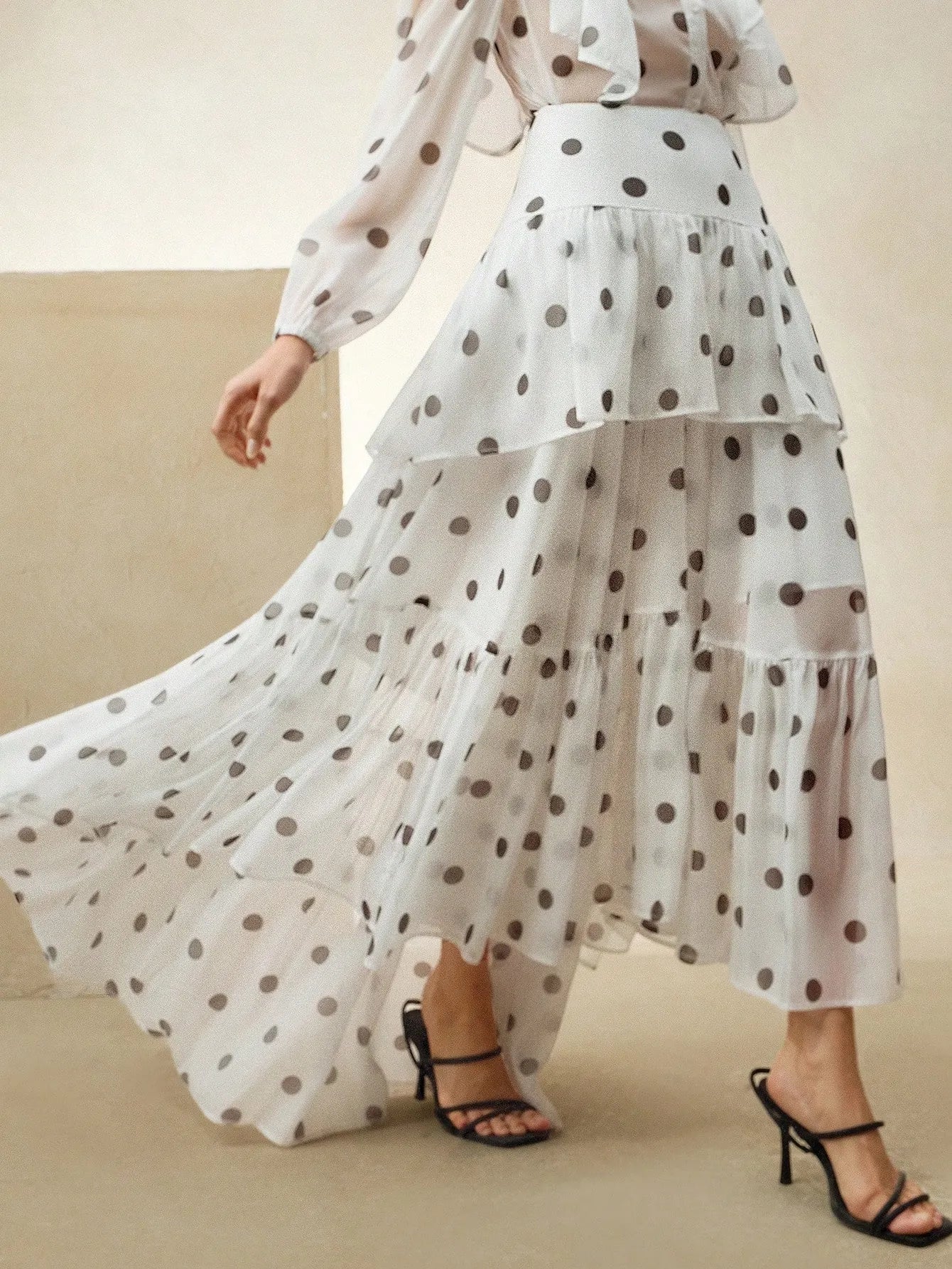 Ruffle Polka Dot Half‑Skirt