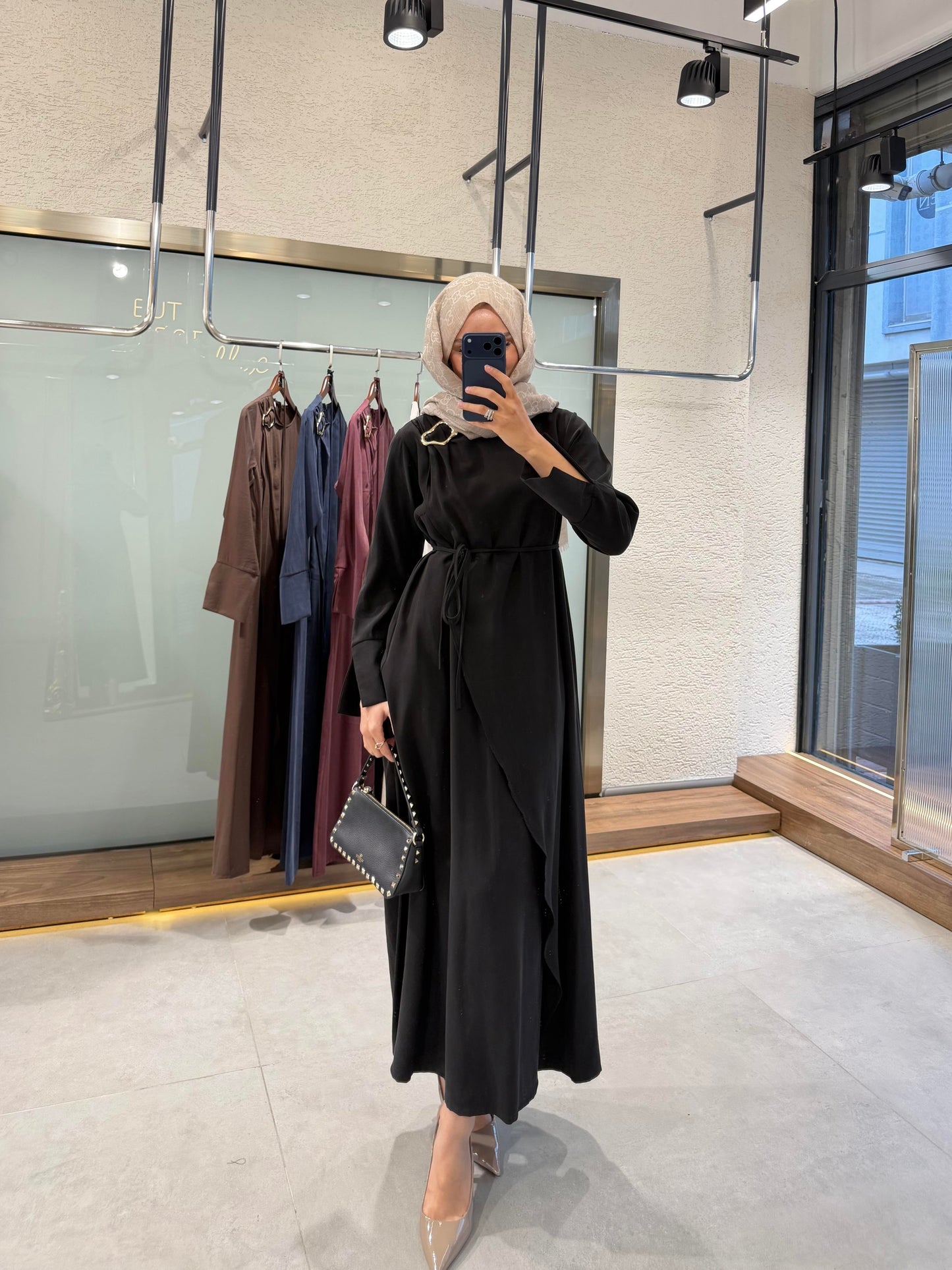 Buckle Detail Dress – Black