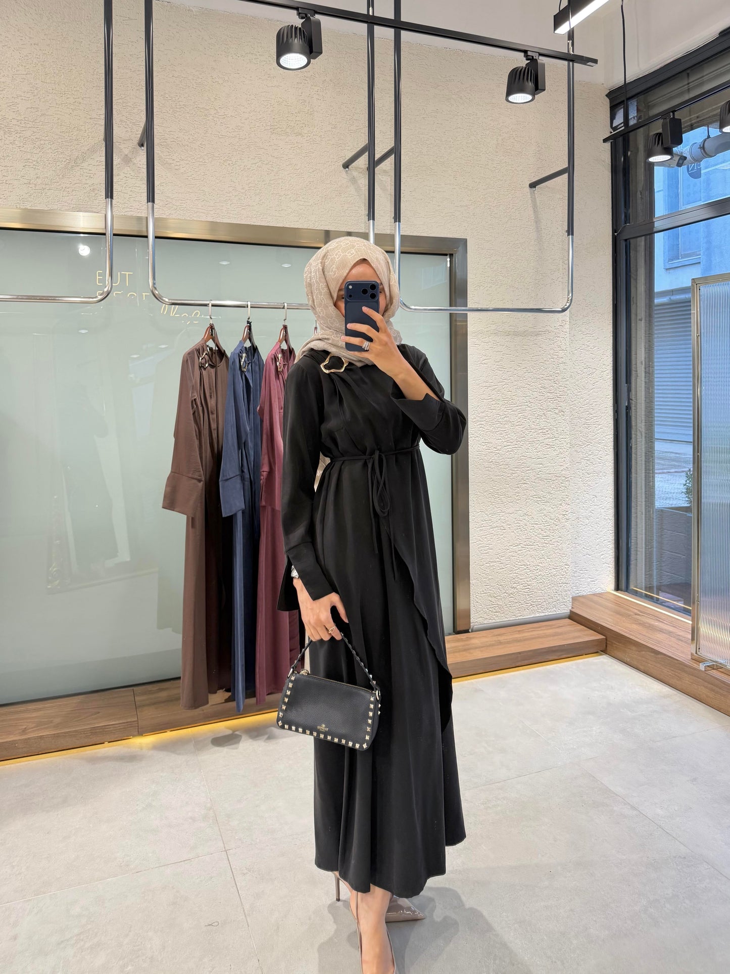 Buckle Detail Dress – Black