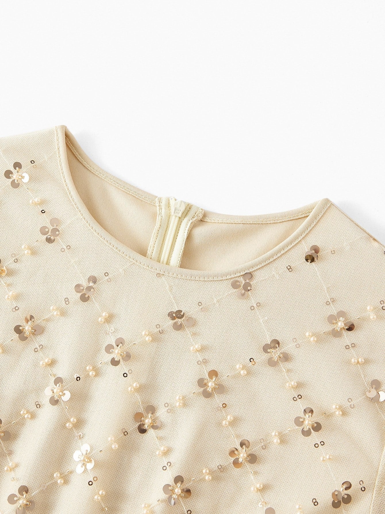 Soiré Mesh & Sequin Overlay Cocktail Dress with Bow Waist