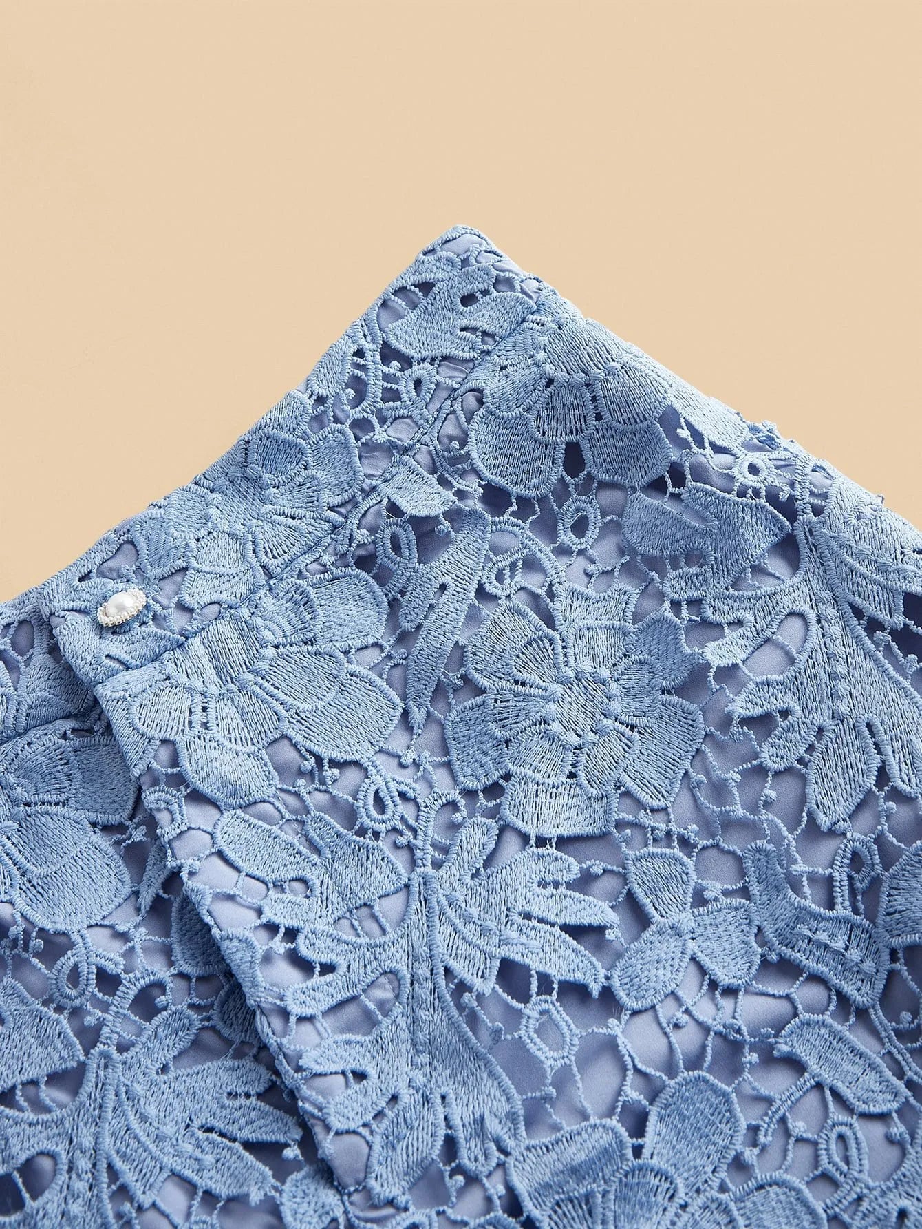 Floral Lace Cutout Straight‑Leg Pants