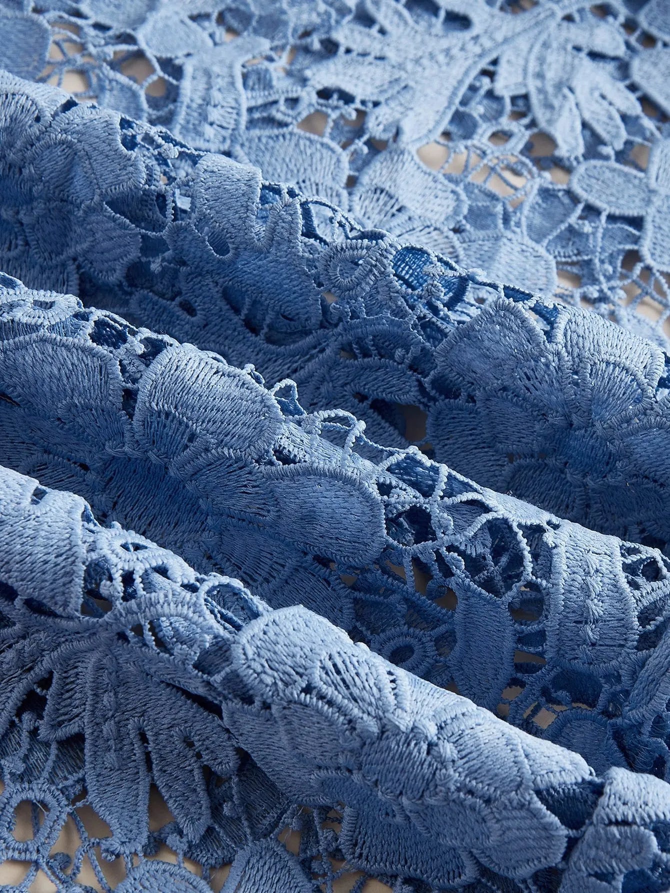 Floral Lace Cutout Straight‑Leg Pants