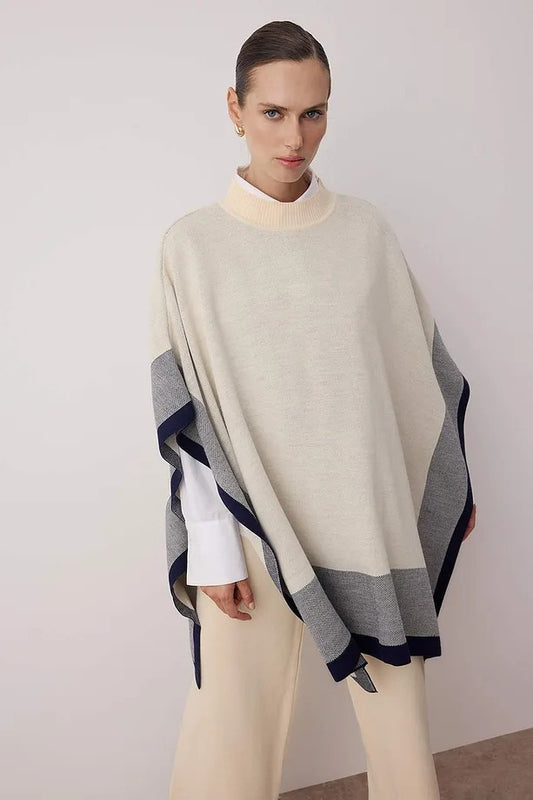 Navy Relaxed Pique Knit Two-Piece Set