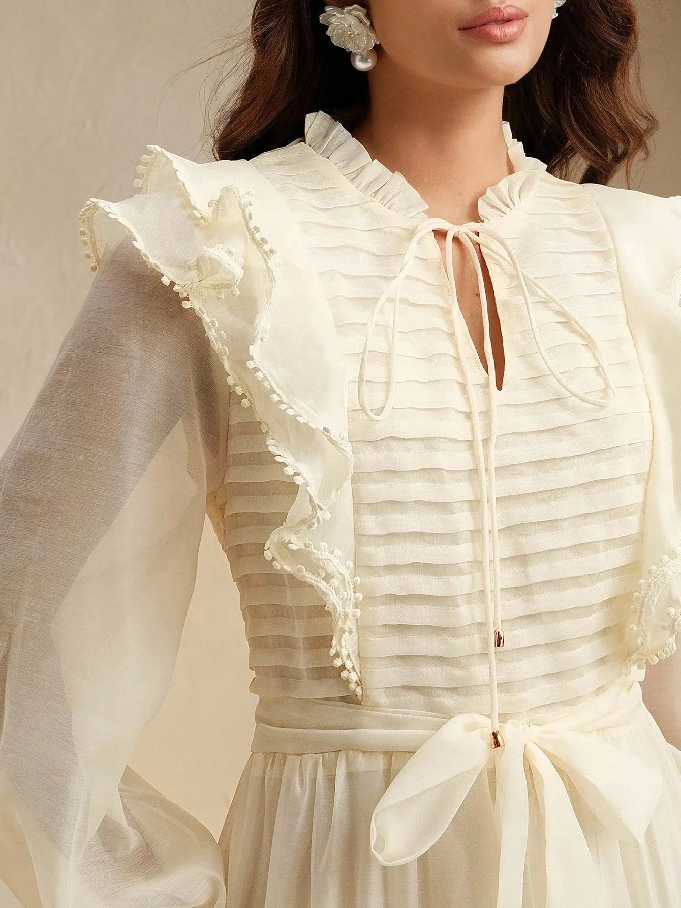 Elaire Elegant Ruched‑Hem Party Dress