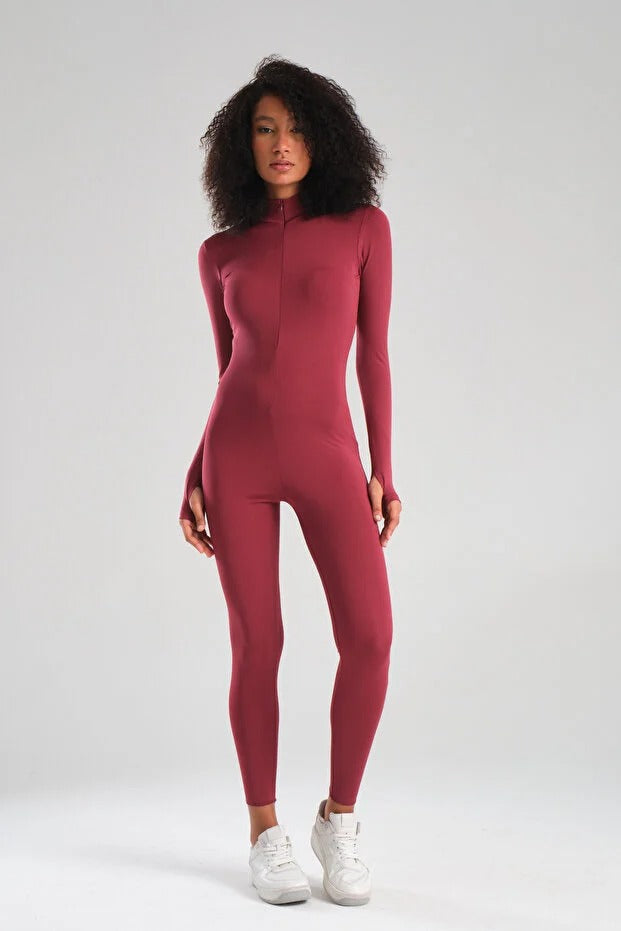 Full Coverage Swim Jumpsuit - Pink