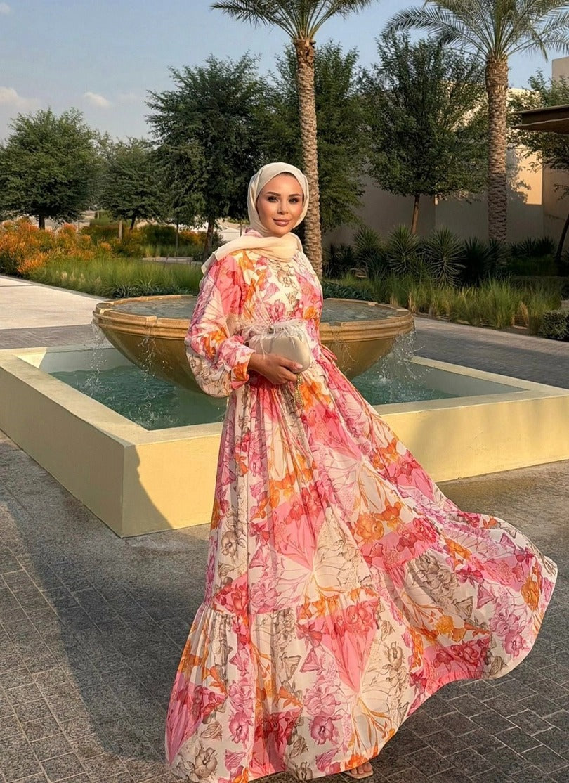 Jeremy Pink Modest Maxi Dress