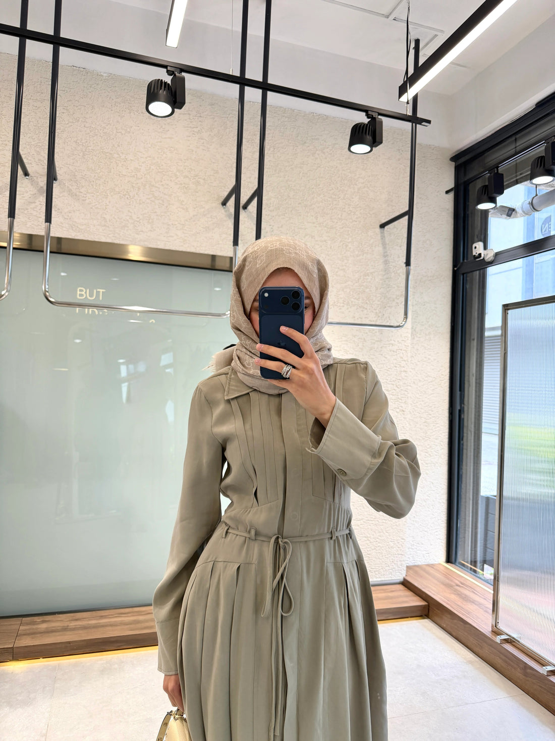 Yeşil Tencel™ Karışımı Maksi Elbise