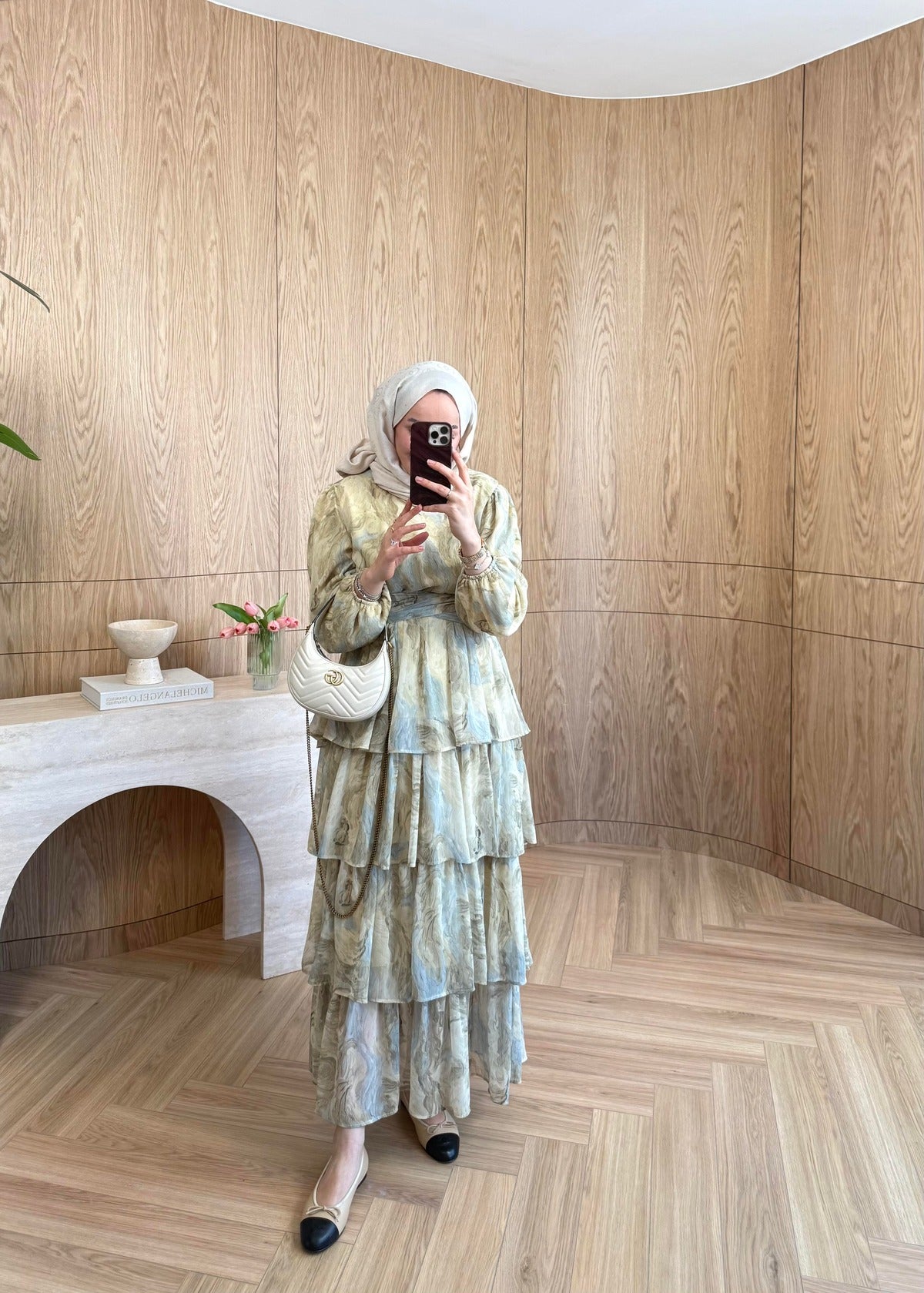 Ella Chiffon Dress – Sage