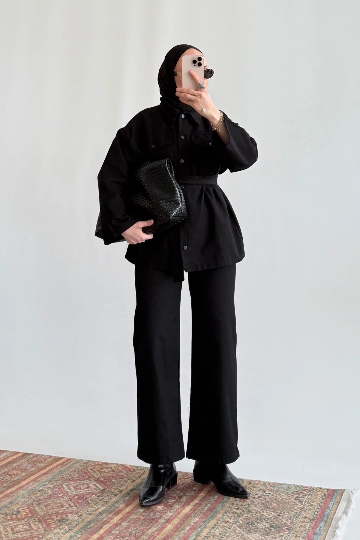 Premium Black Gabardine Jacket & Pants Set