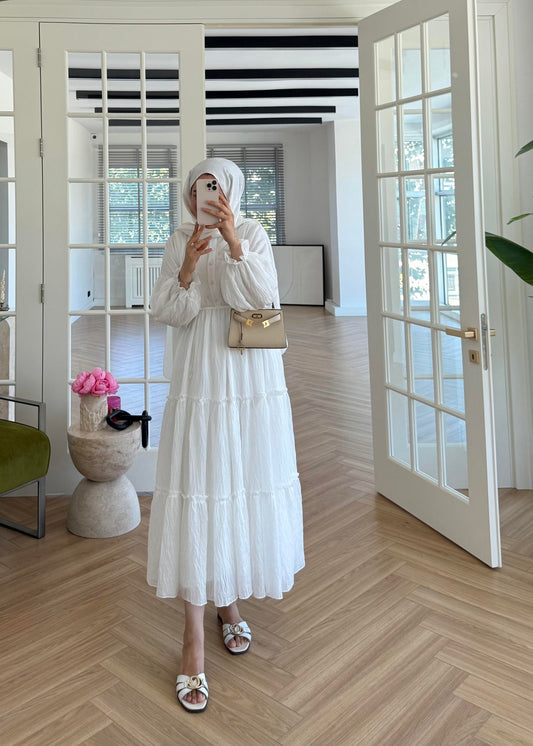 Lightweight Maxi Dress- White