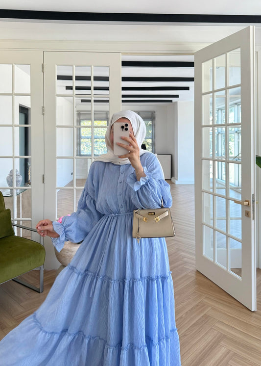 Lightweight Maxi Dress- Baby Blue