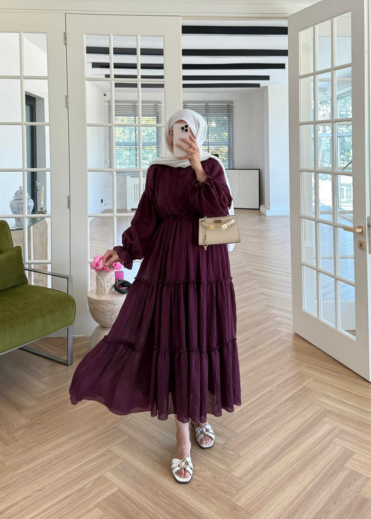 Lightweight Maxi Dress- Burgundy