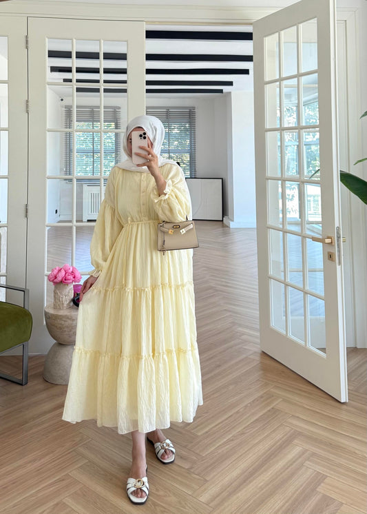 Lightweight Maxi Dress- Butter Yellow