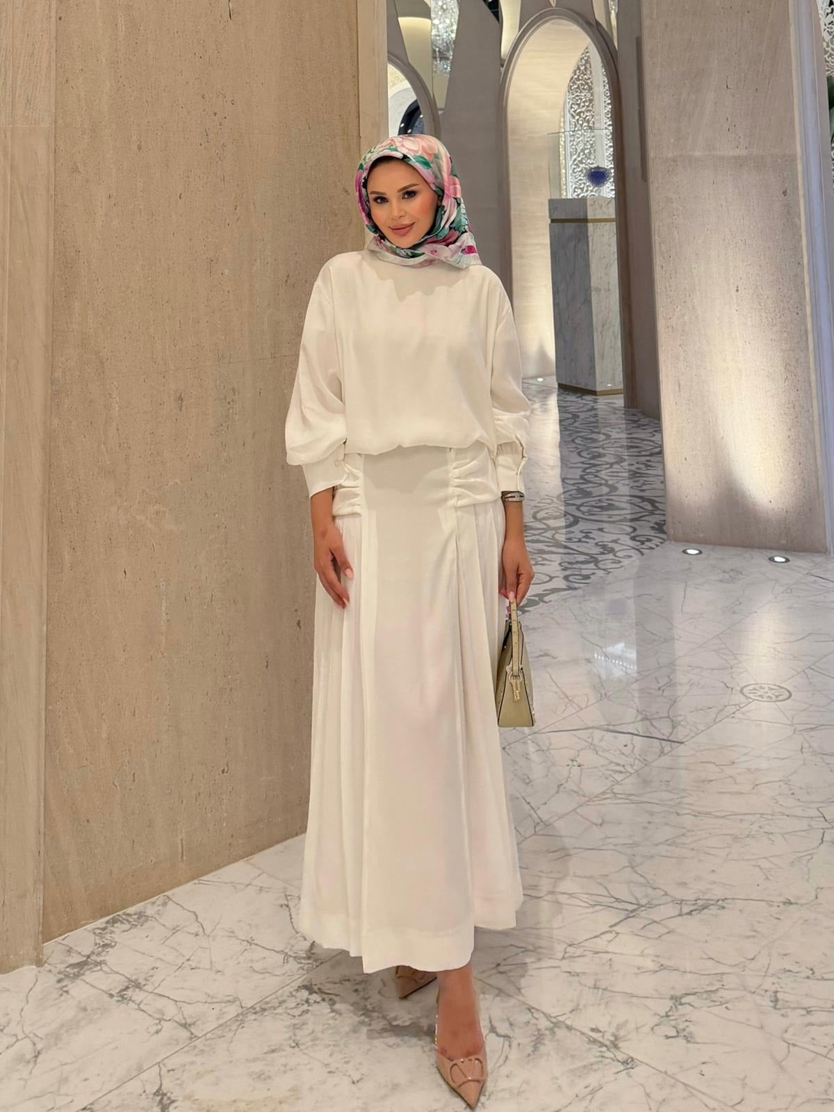 Sofia Maxi Skirt Set – Ecru