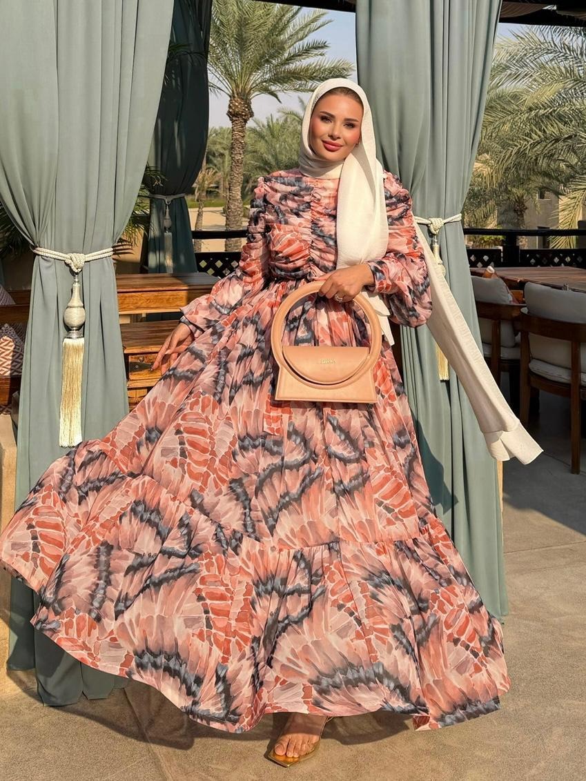 Iris Flowy Dress – Pink