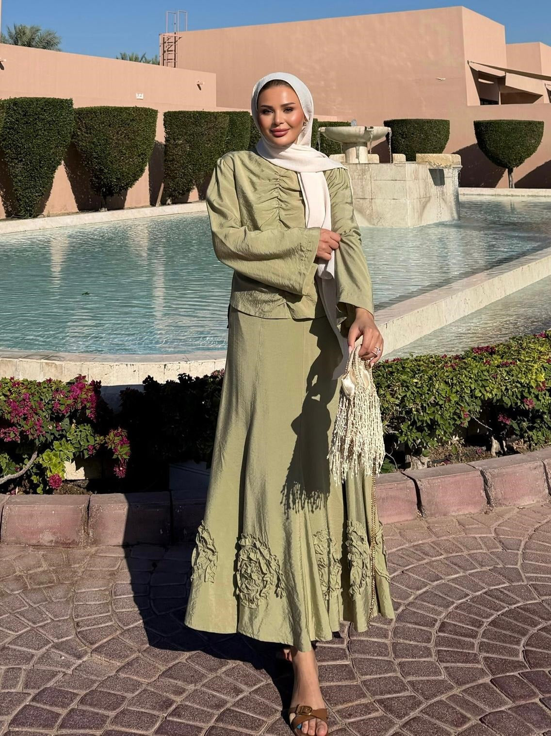 Porto Skirt Set – Sage Green